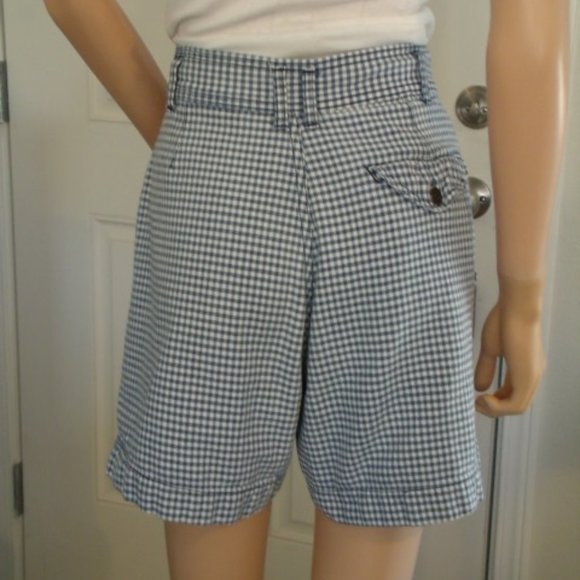 Sz. 6 "White Stag" Blue n White Checkered Shorts - Picture 2 of 5